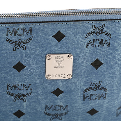 MCM Visetos Crossbody Pouch Blue 7 of 8