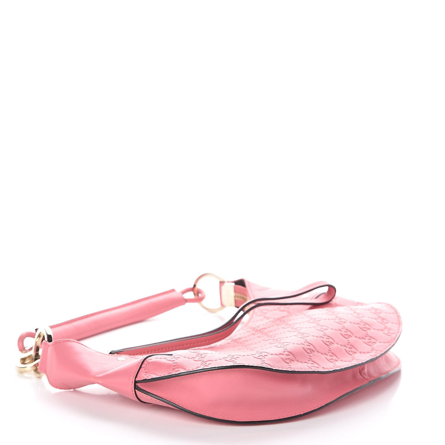 Gucci Guccissima Half Moon Hobo Sushi Pink 4 of 9
