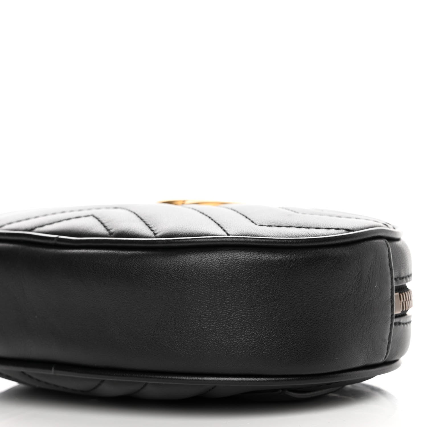 Gucci Calfskin Matelasse GG Marmont Belt Bag 85 34 Black 10 of 10