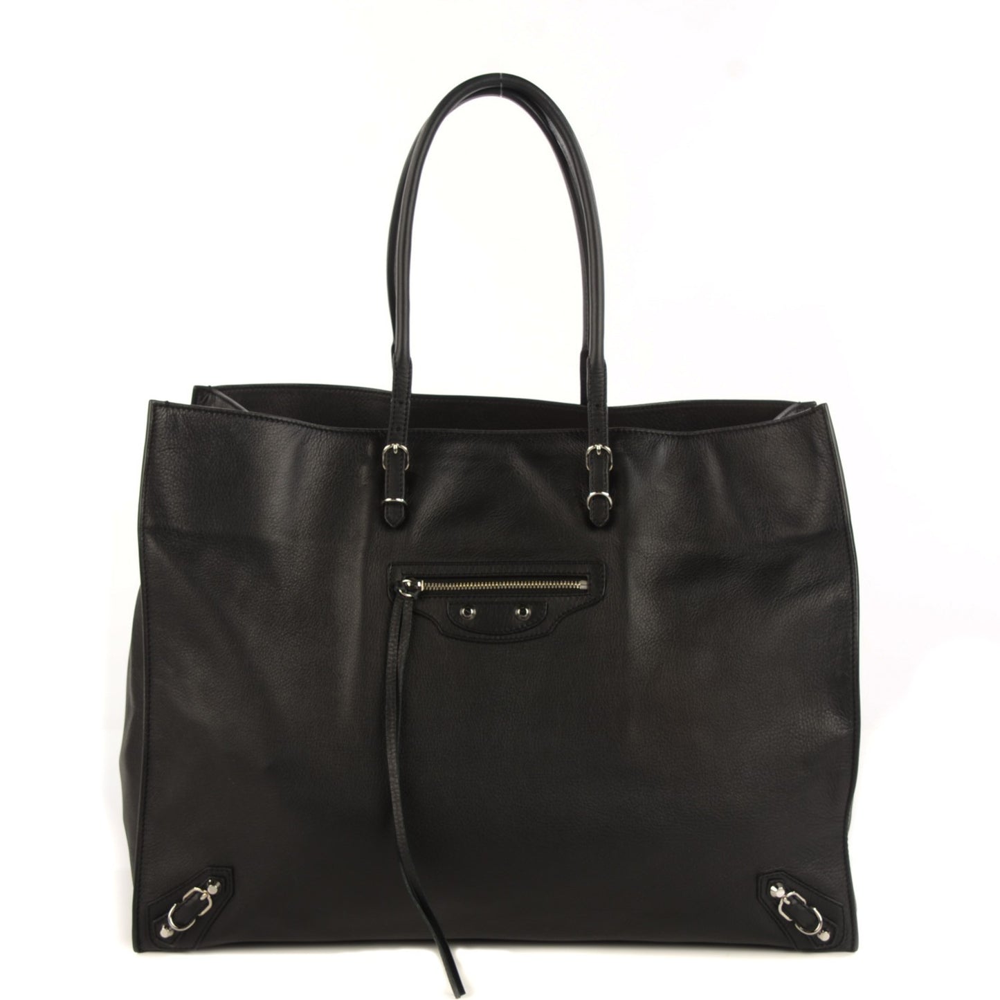 Supple Calfskin Papier A4 Tote Black