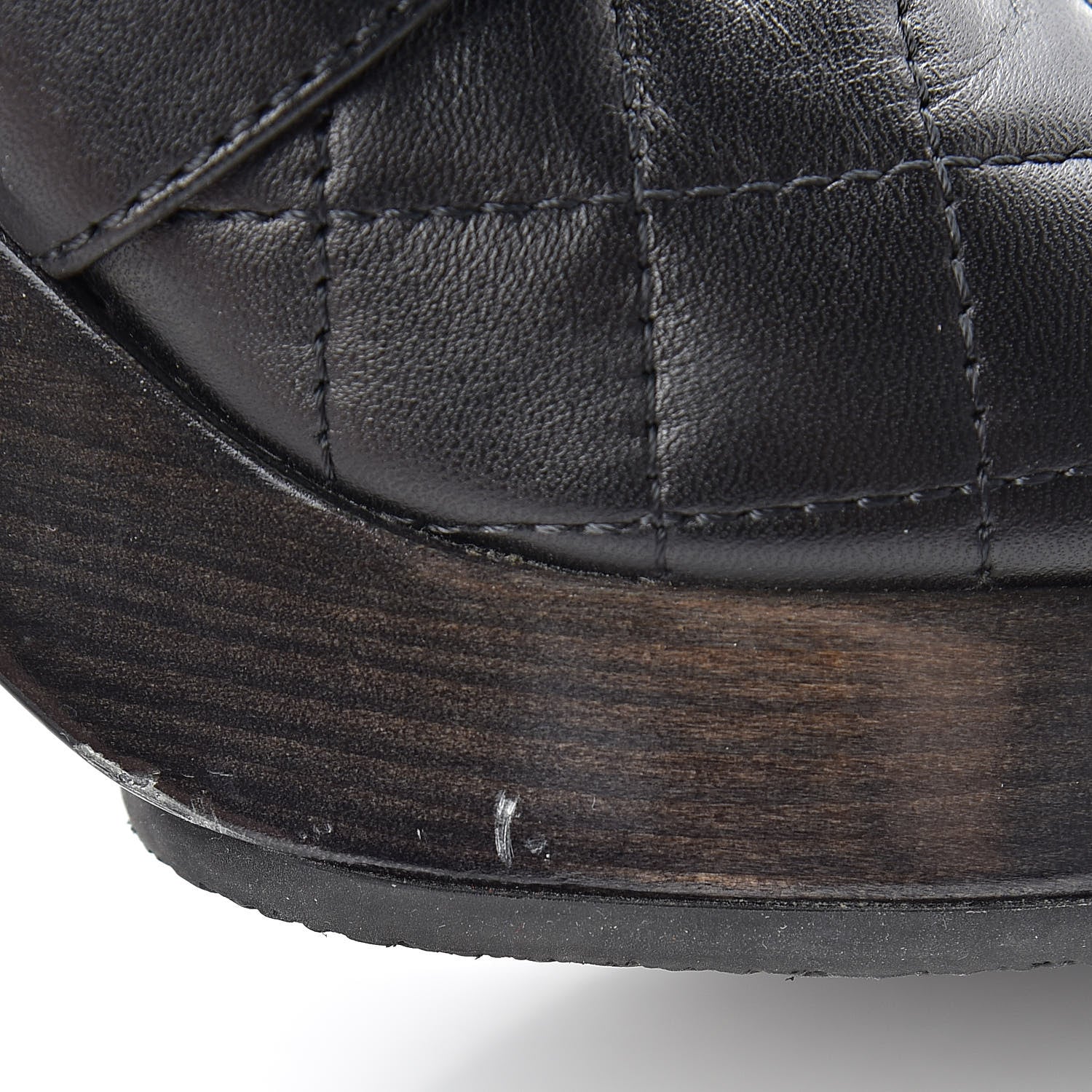 Chanel Lambskin Quilted CC Mules 40.5 Black 10 of 11