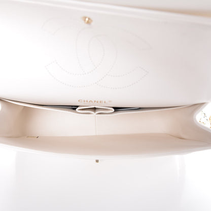 Chanel Lambskin Quilted Jumbo Double Flap White 5 of 8