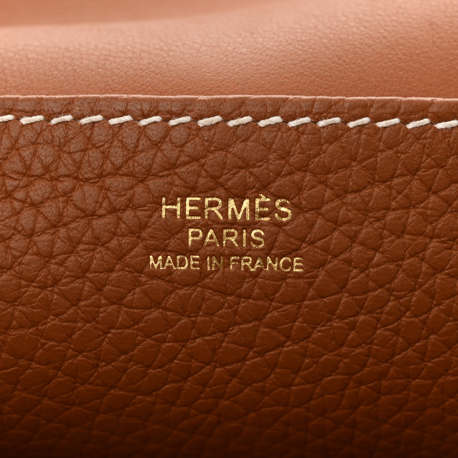 Hermes Taurillon Clemence Halzan 31 Gold 6 of 11