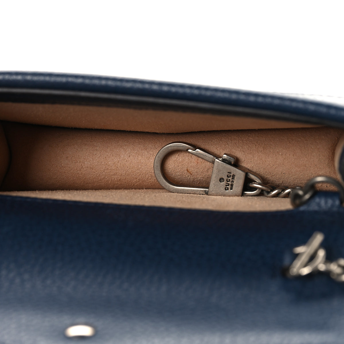 Dollar Calfskin Crystal Super Mini Dionysus Shoulder Bag Blue Agata Black Diamond