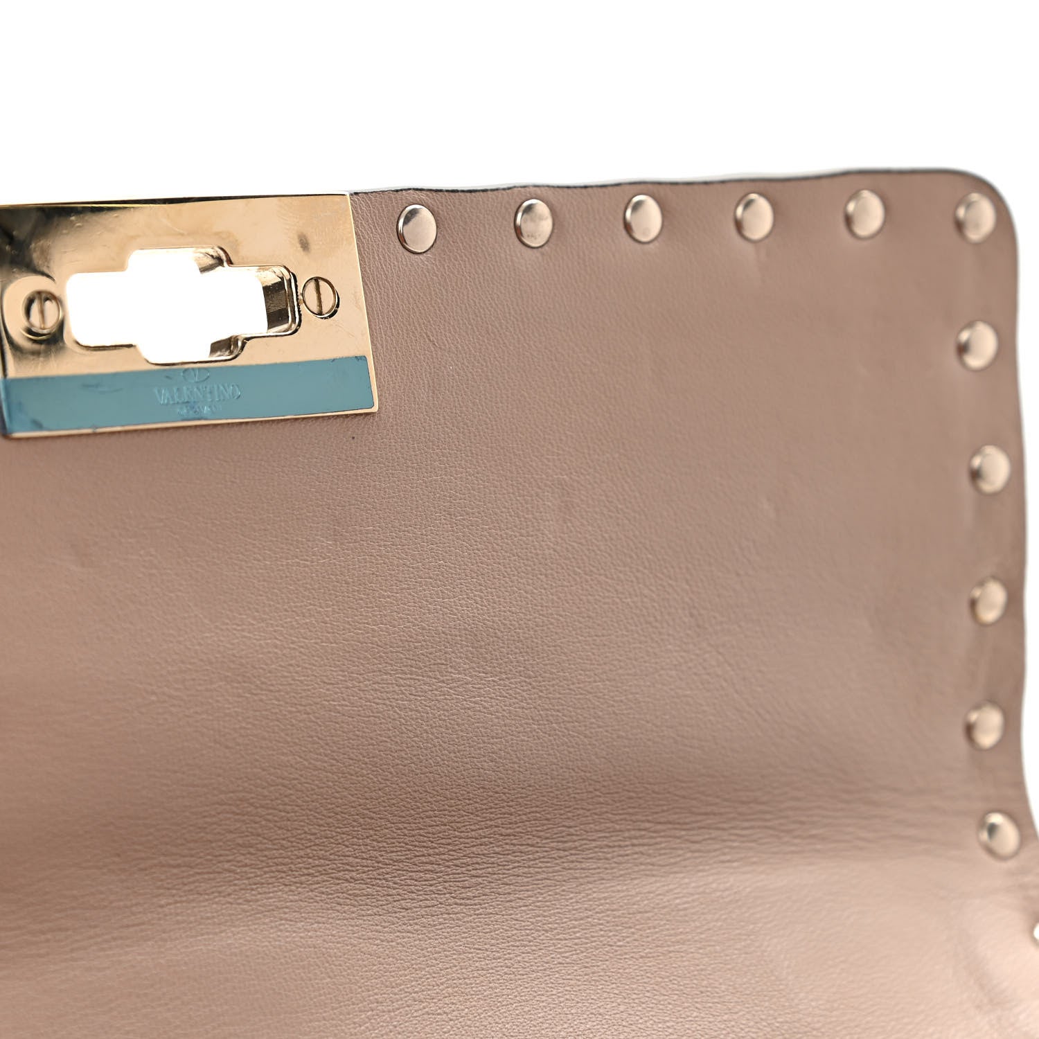 Valentino Garavani Lambskin Medium Rockstud Spike Shoulder Bag Poudre 13 of 13