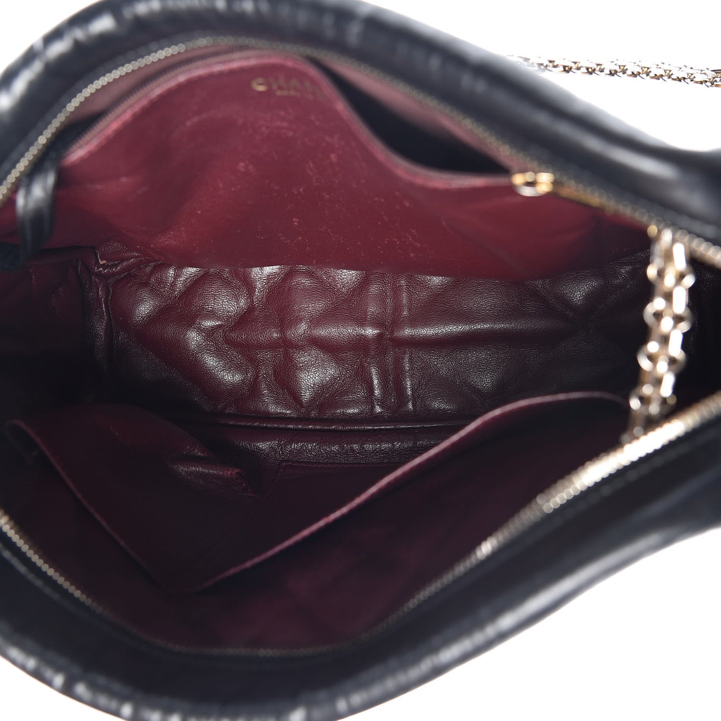 Aged Calfskin Quilted Large Reissue Camera Case Black