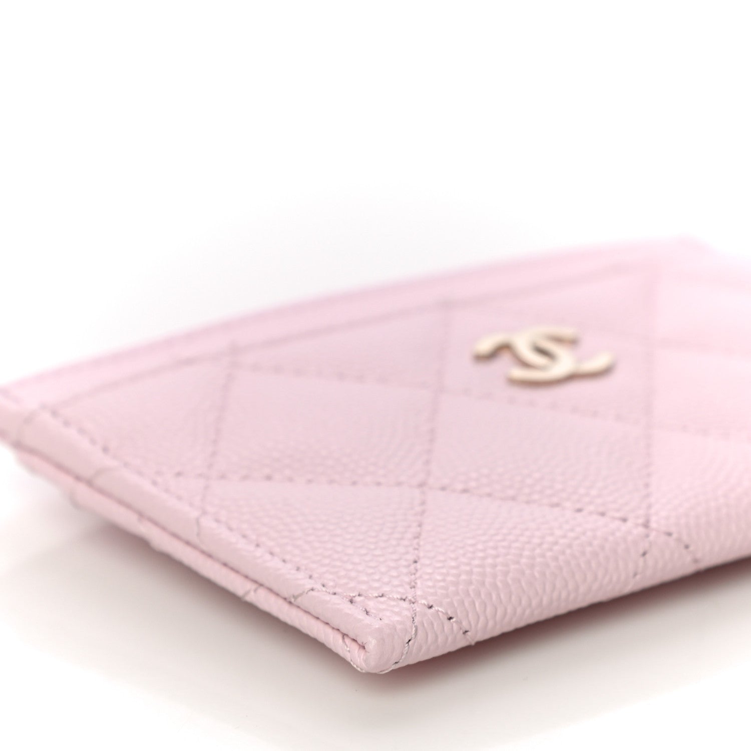 Chanel Caviar Quilted Card Holder Pink 10 of 12