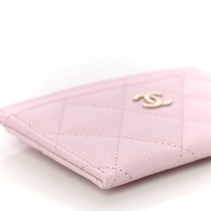 Chanel Caviar Quilted Card Holder Pink 10 of 12