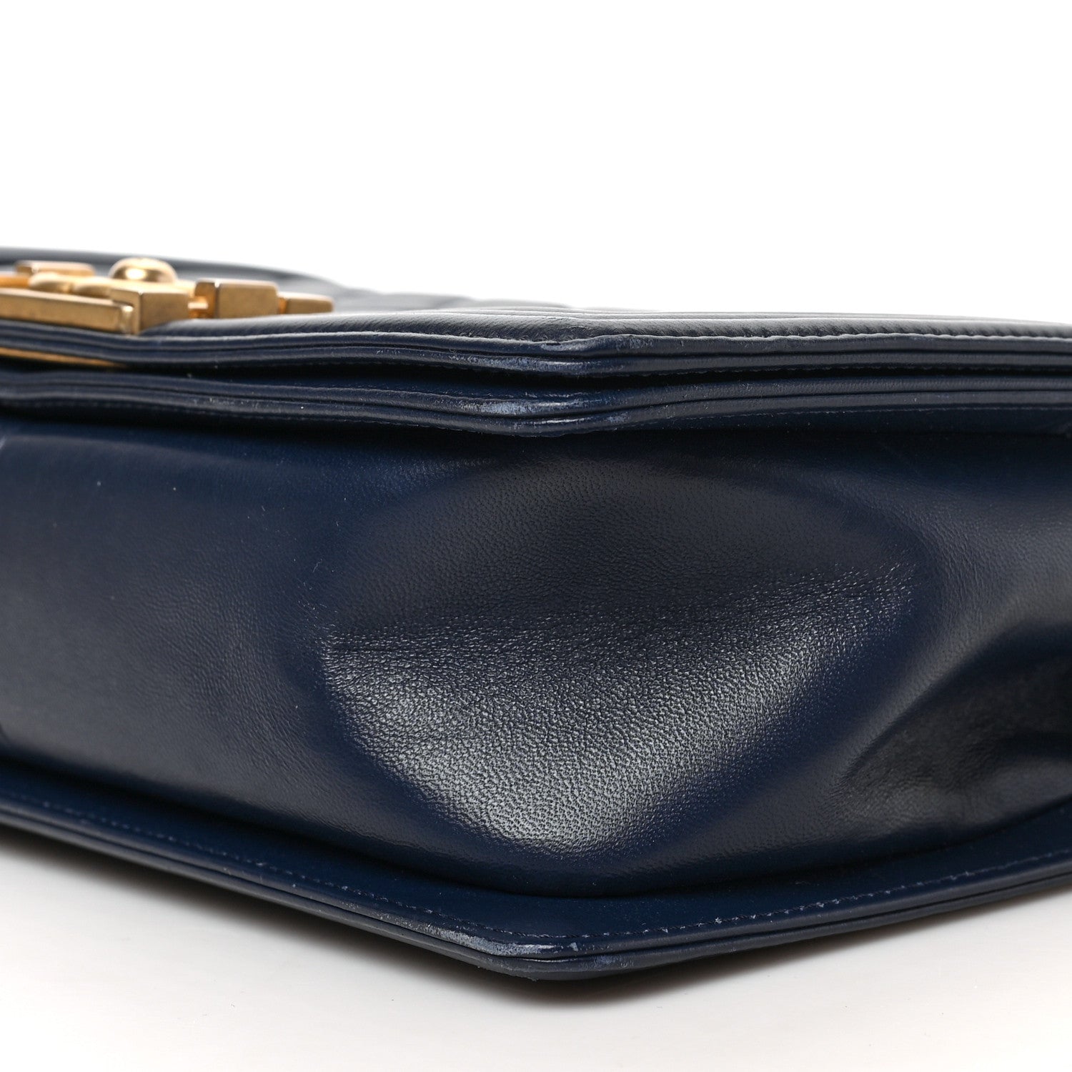 Chanel Lambskin Quilted Medium Boy Flap Dark Navy 9 of 10