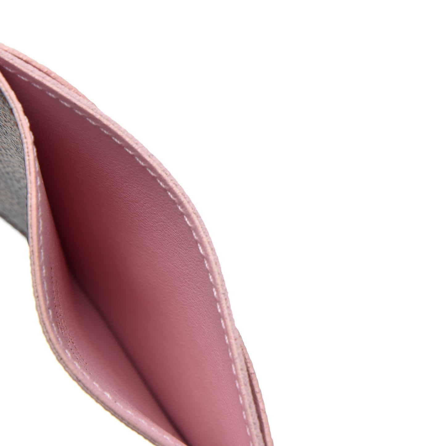 Damier Ebene Caissa Card Holder Rose Ballerine