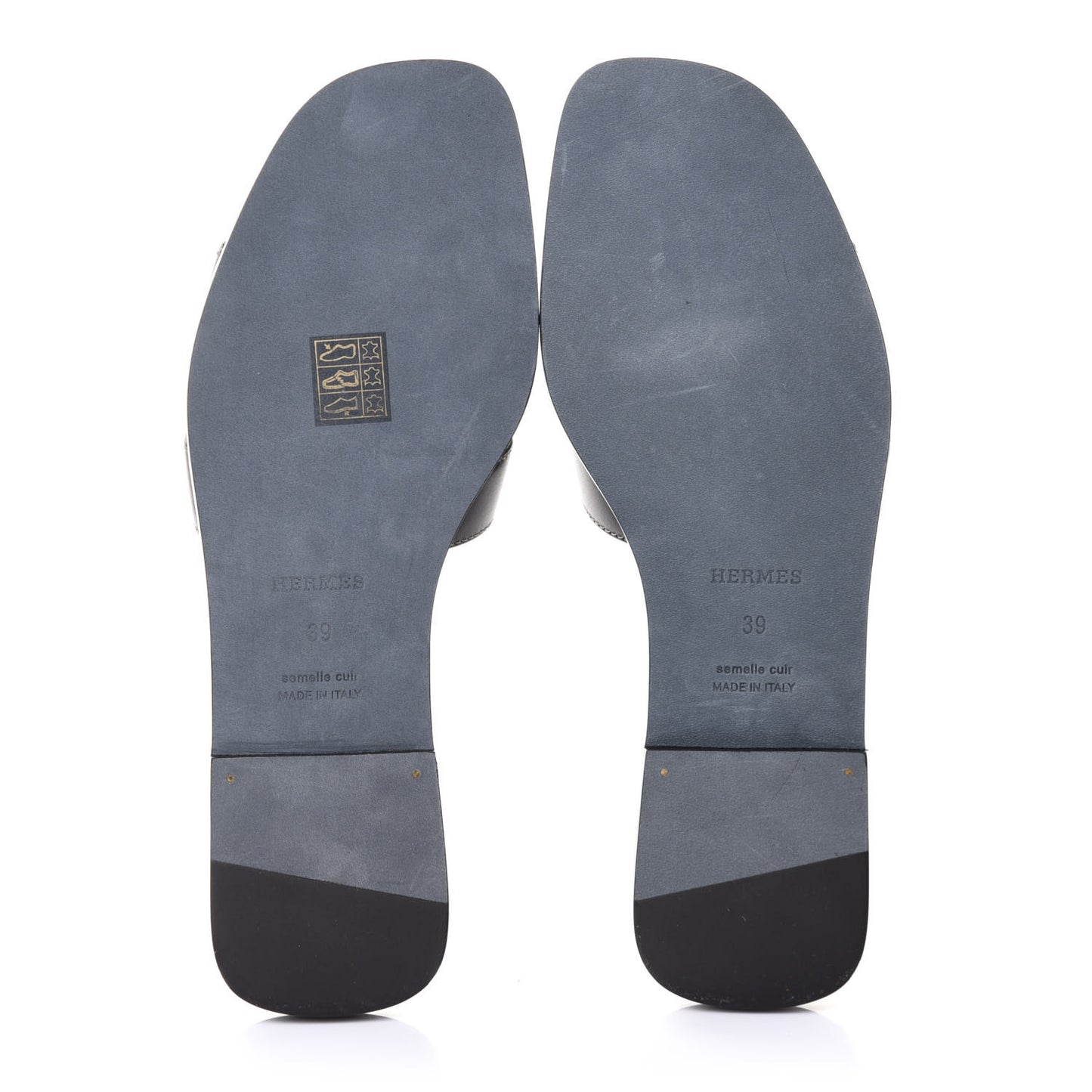 Box Calfskin Oran Sandals 39 Black