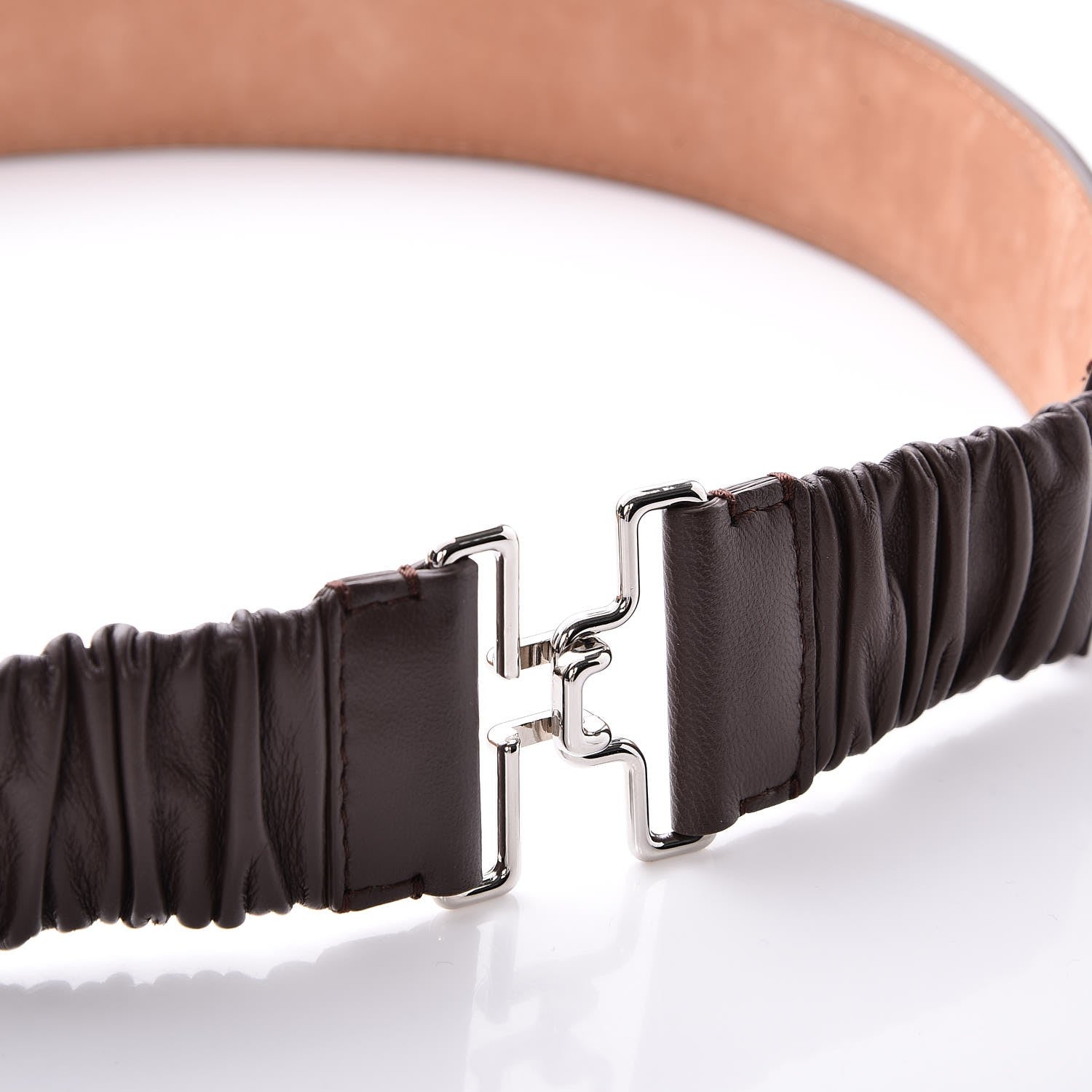 Fendi Calfskin Studded Belt 75 30 Brown Multicolor 4 of 6