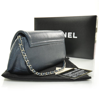 Chanel Caviar Half Moon Wallet On Chain Navy 2 of 11
