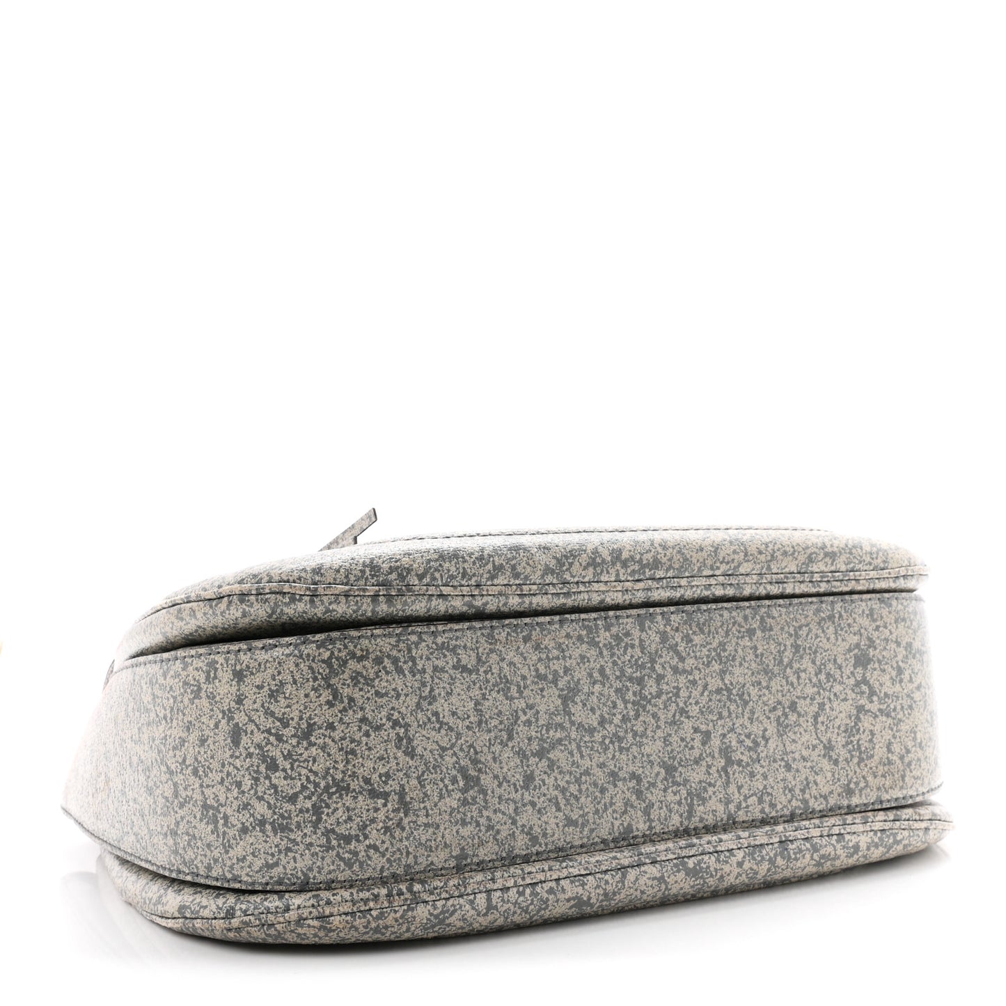 Calfskin Large New Bamboo Top Handle Bag Light Grey