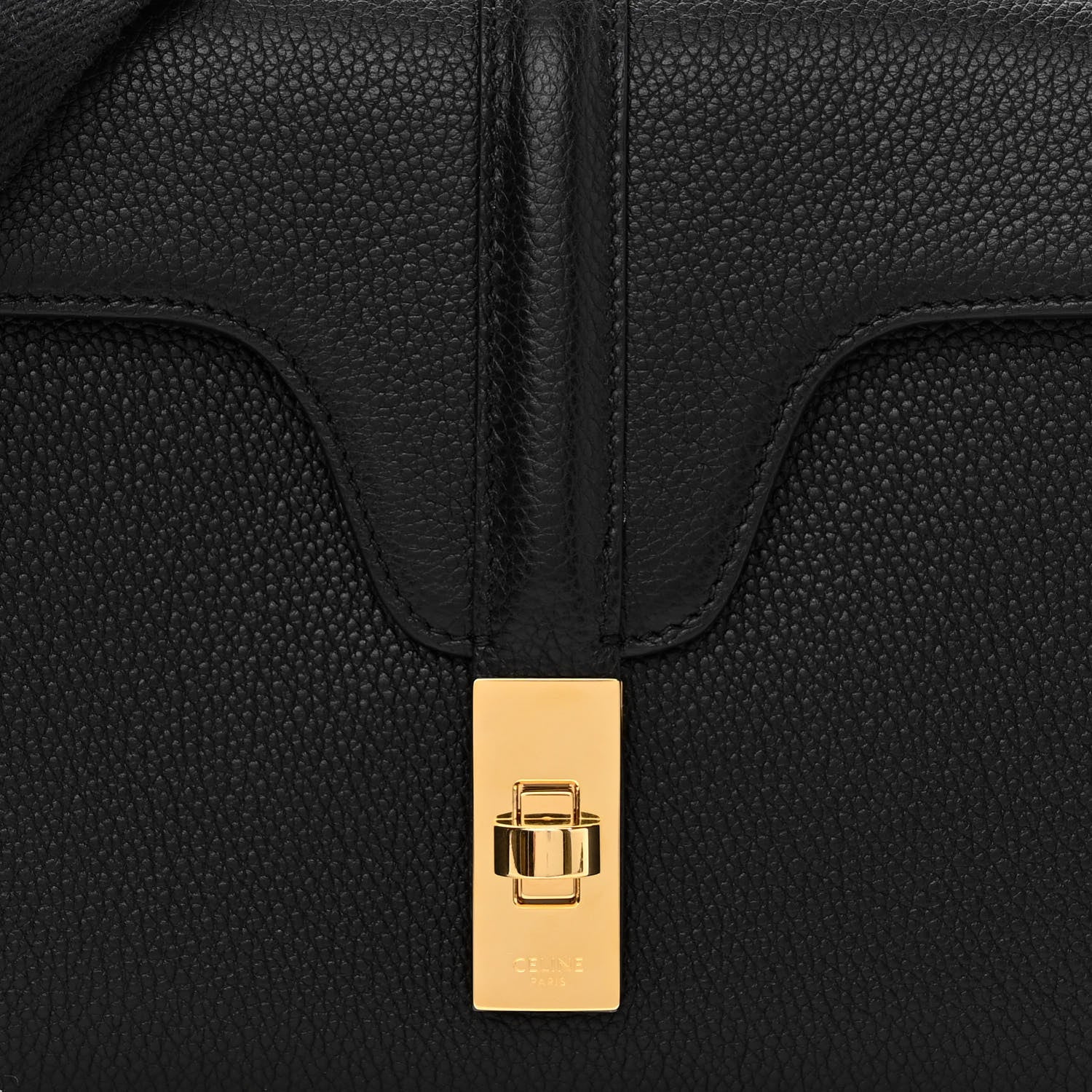 Celine Grained Calfskin Teen Soft 16 Shoulder Bag Black 7 of 10