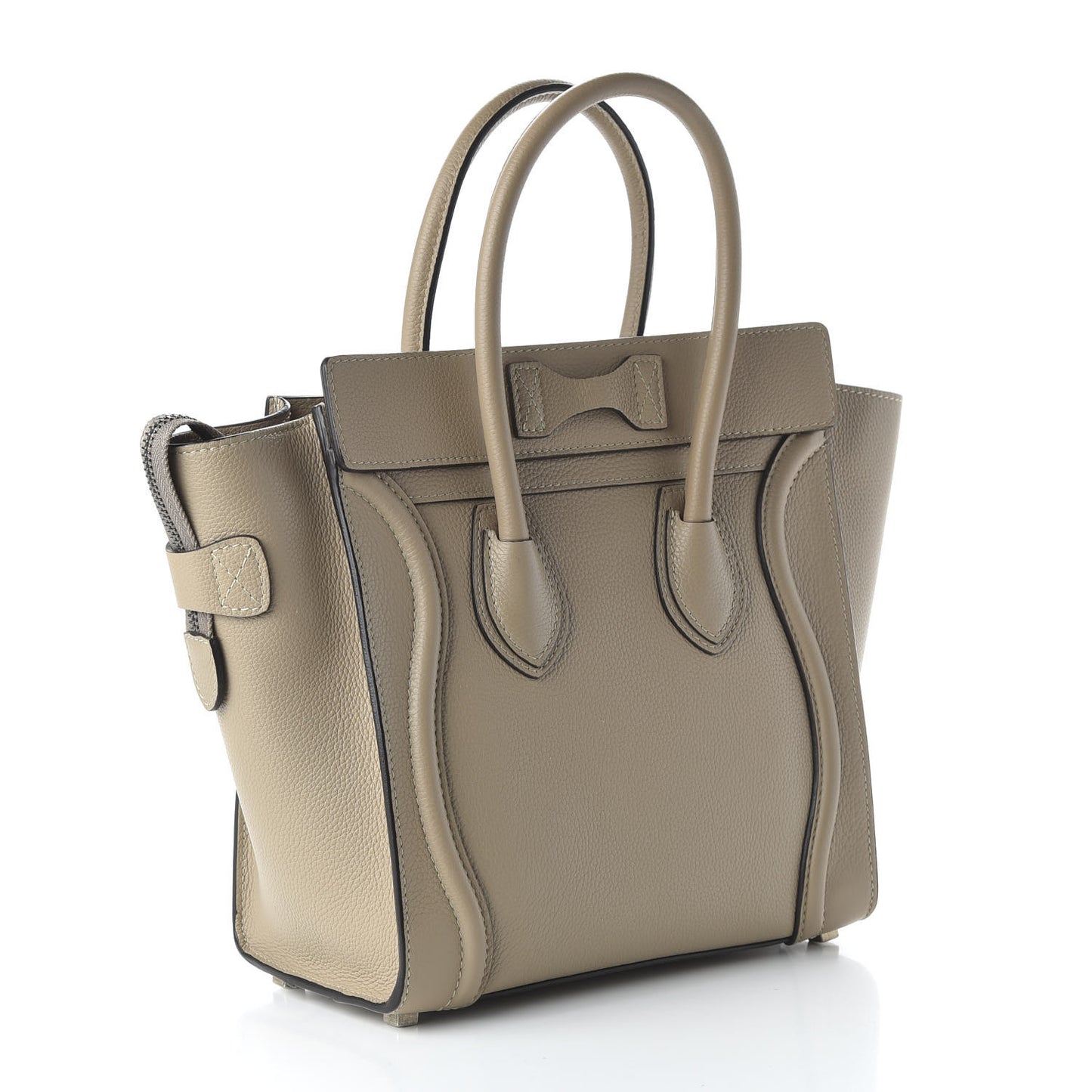 Drummed Calfskin Micro Luggage Dune