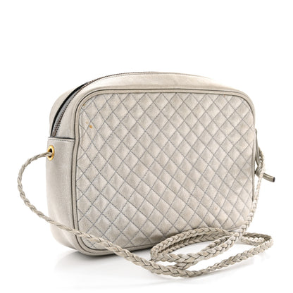 Gucci Laminated Nappa Web Trapuntata Small GG Shoulder Bag Argento 3 of 12