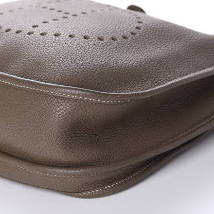 Hermes Taurillon Clemence Evelyne III GM Etoupe 7 of 9