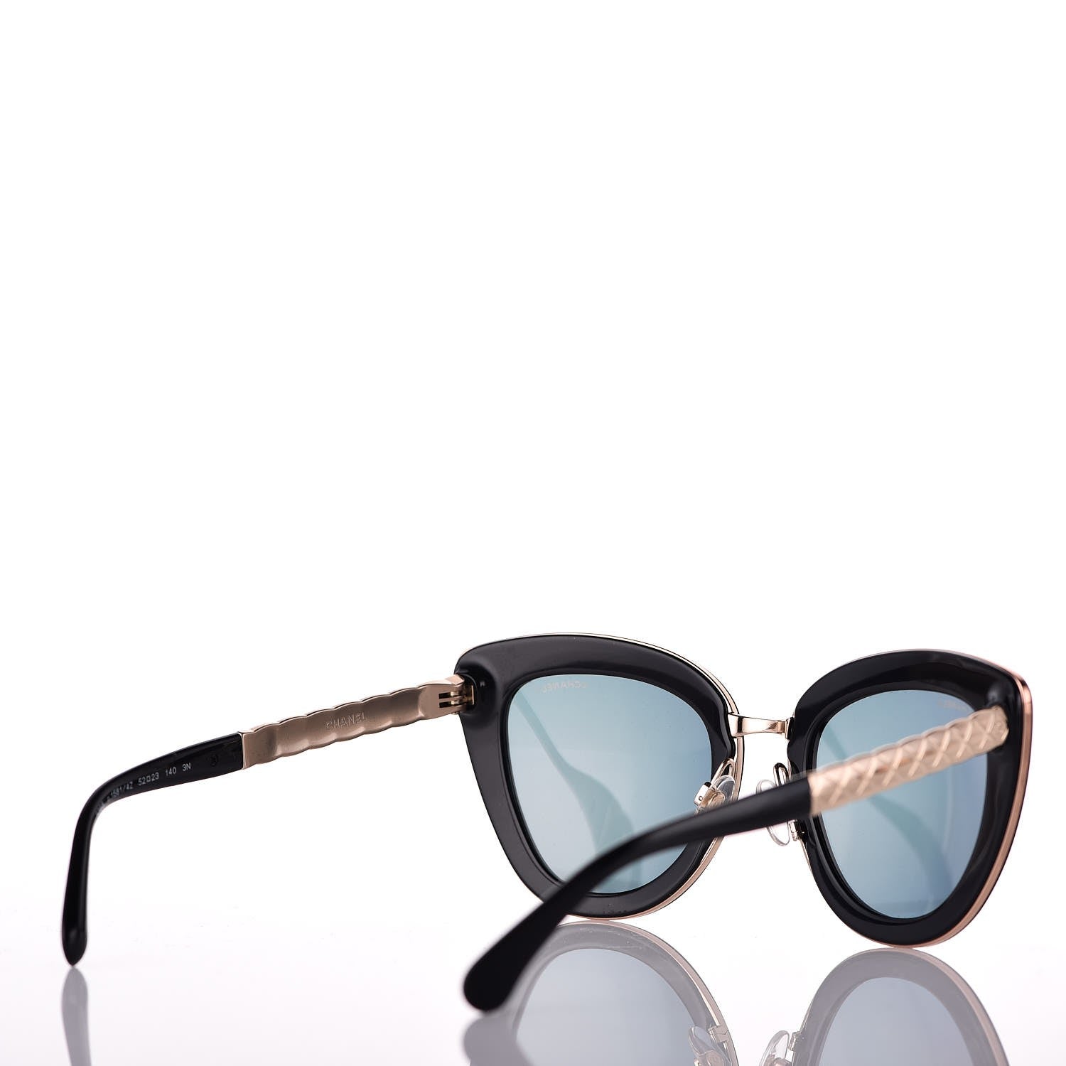 Chanel Cat Eye Quilted Sunglasses 5368 Black Pink 4 of 8