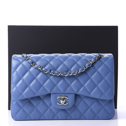 Chanel Caviar Quilted Jumbo Double Flap Blue 12 of 12