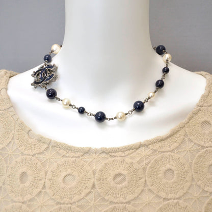 Chanel Pearl Beaded CC Necklace 2 of 6