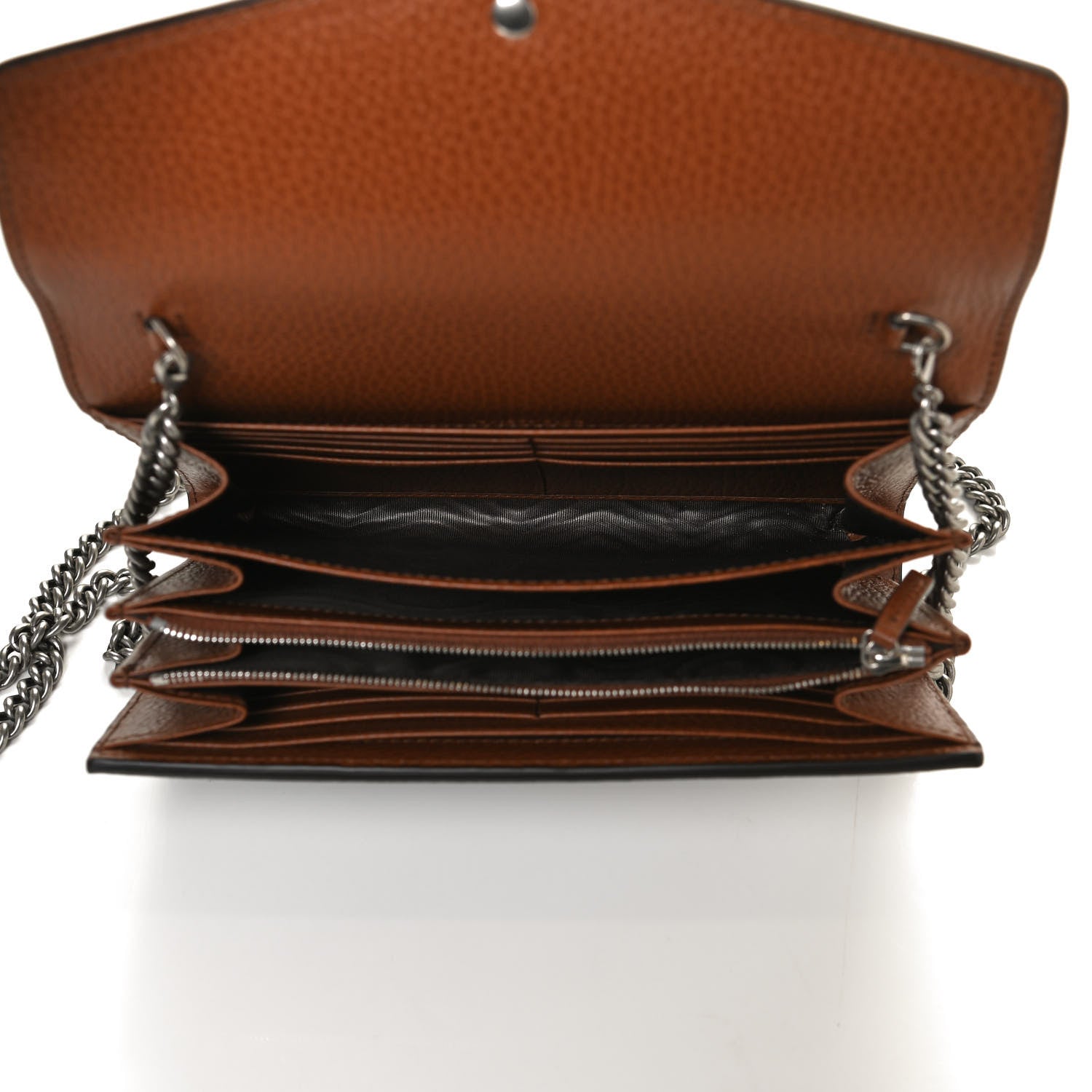 Gucci New Denim GG Monogram Dollar Calfskin Enamel Mini Dionysus Chain Wallet Blue Tea Cuir Epilog Electric Blue 9 of 17