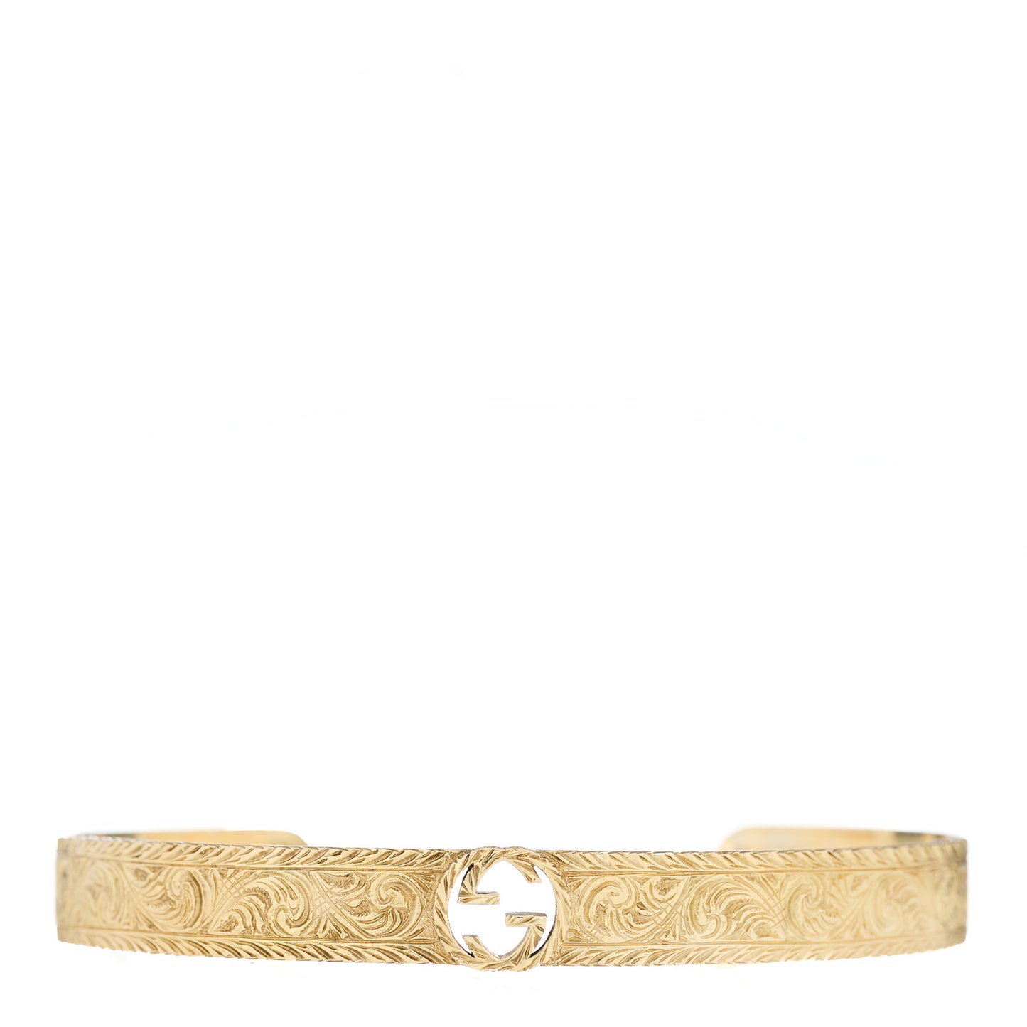 18K Yellow Gold Interlocking G Cuff Bracelet