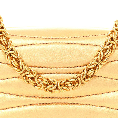 Chanel Metallic Lambskin Quilted Envelope Single Flap Gold 8 of 12