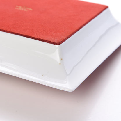 Hermes Porcelain Sellier Change Tray Rouge Or 7 of 8