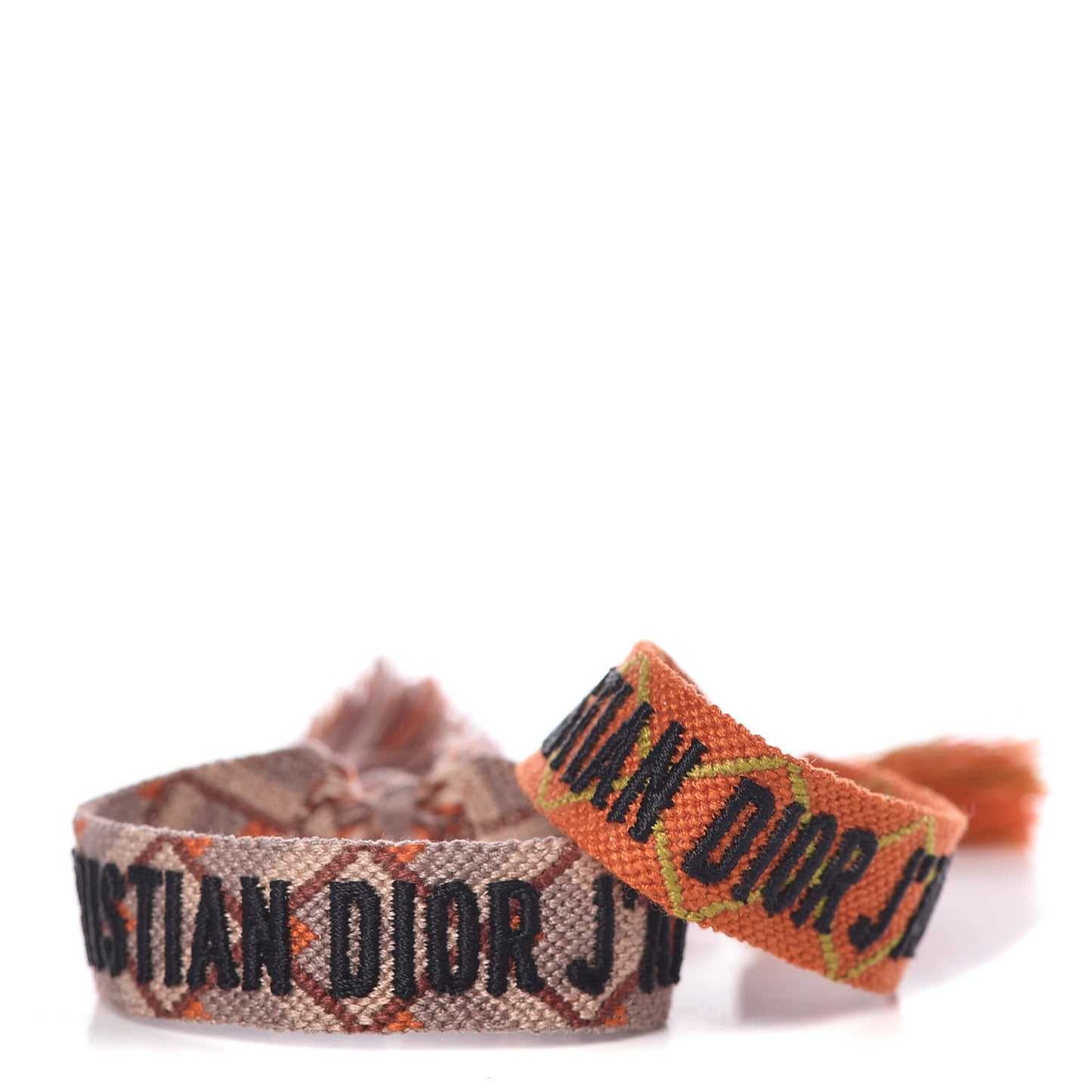 Woven Cotton J'Adior Friendship Bracelet Set Orange Multicolor