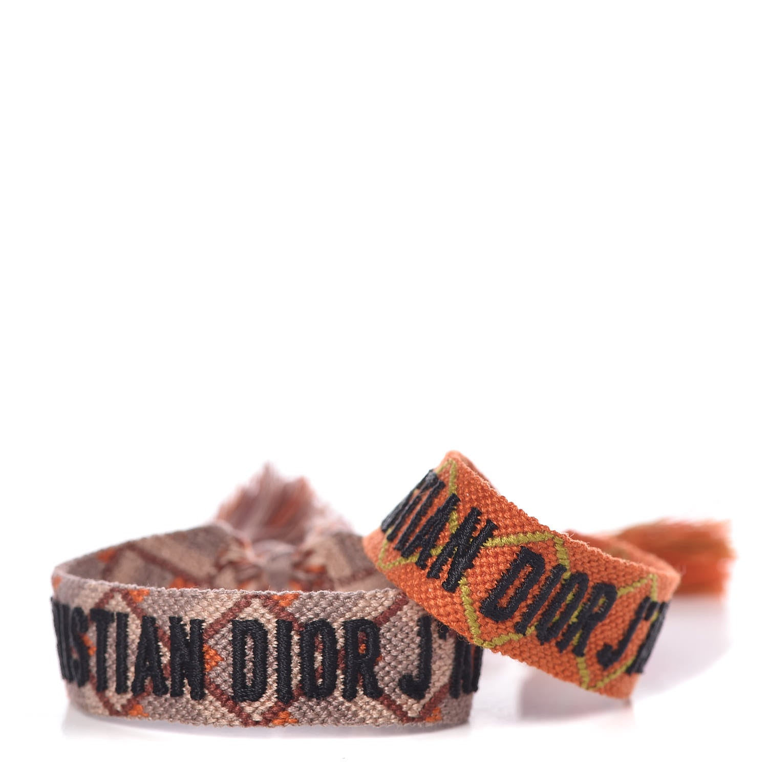 Christian Dior Woven Cotton J'Adior Friendship Bracelet Set Orange Multicolor 1 of 4