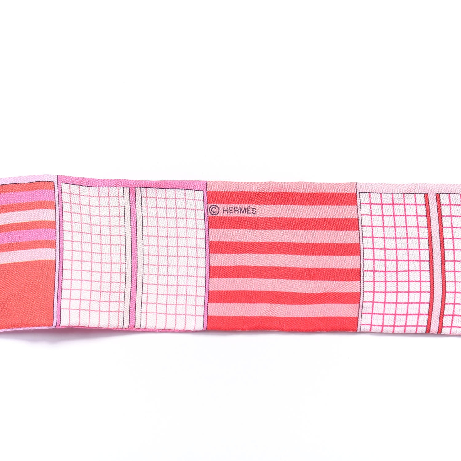 Hermes Silk Couvertures Nouvelles Twilly Rose Grenadine 3 of 4