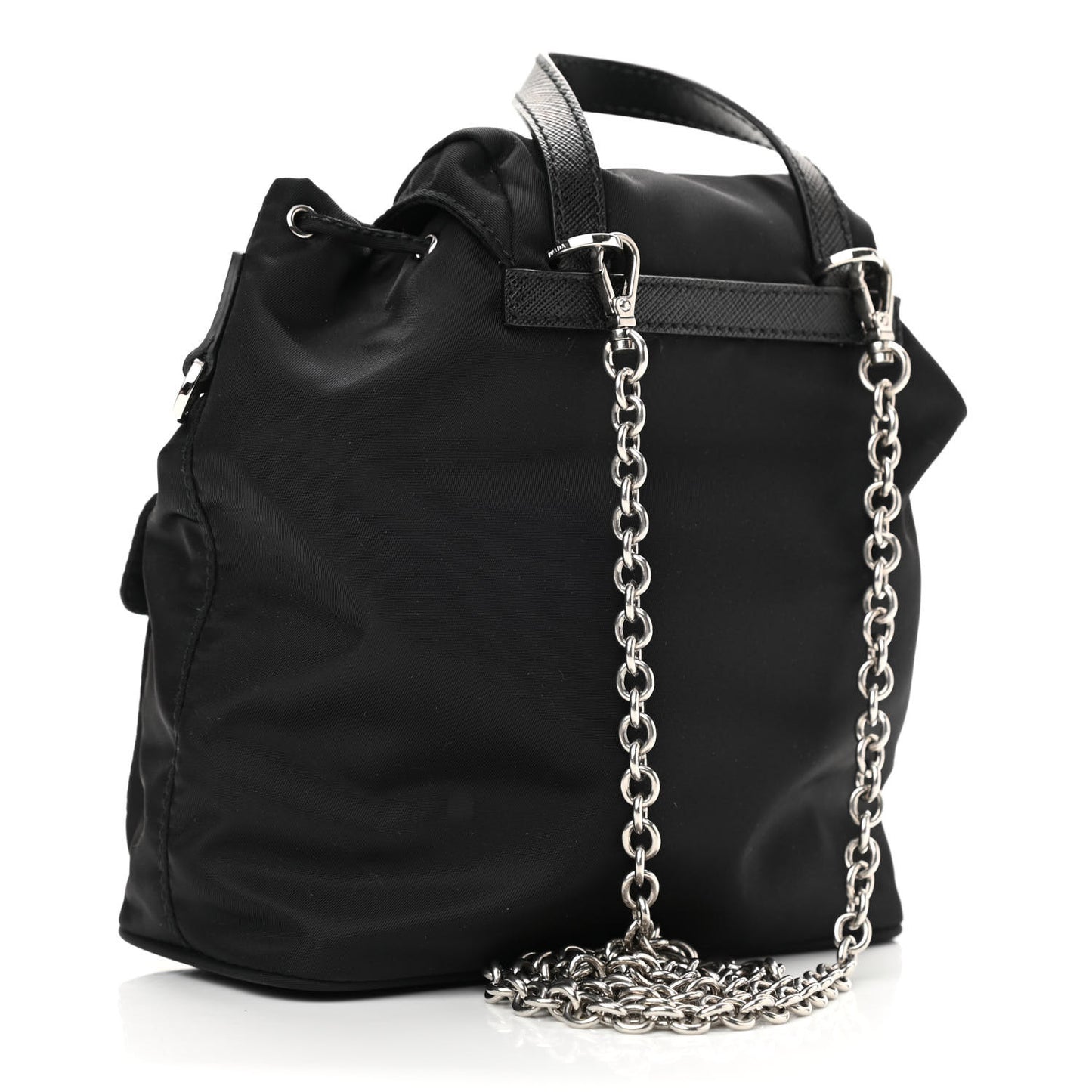 Nylon Vela Mini Crossbody Backpack Black