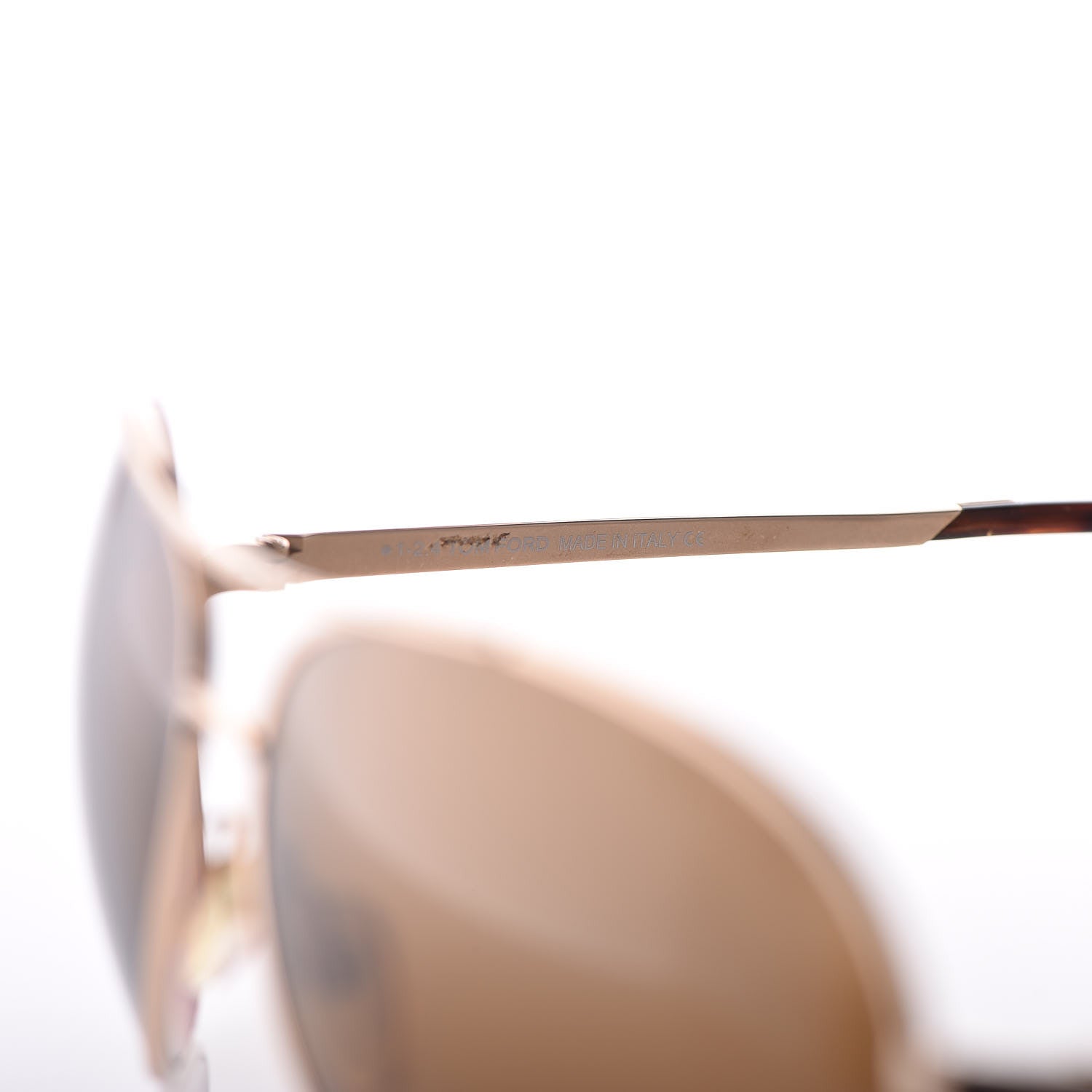 Tom Ford Metal Polarized Charles Aviator Sunglasses TF35 Gold 5 of 7