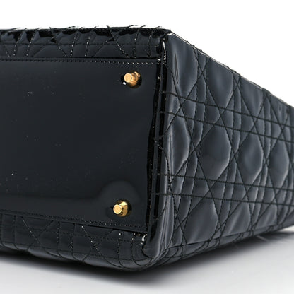 Christian Dior Patent Cannage Large Lady Dior Black 9 of 9
