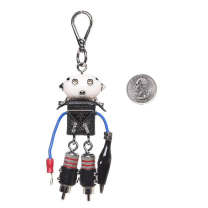 Prada Saffiano Edward Robot Trick Keychain 2 of 6
