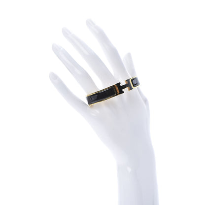 Hermes Enamel Narrow Clic Clac H Bracelet PM Black 2 of 5