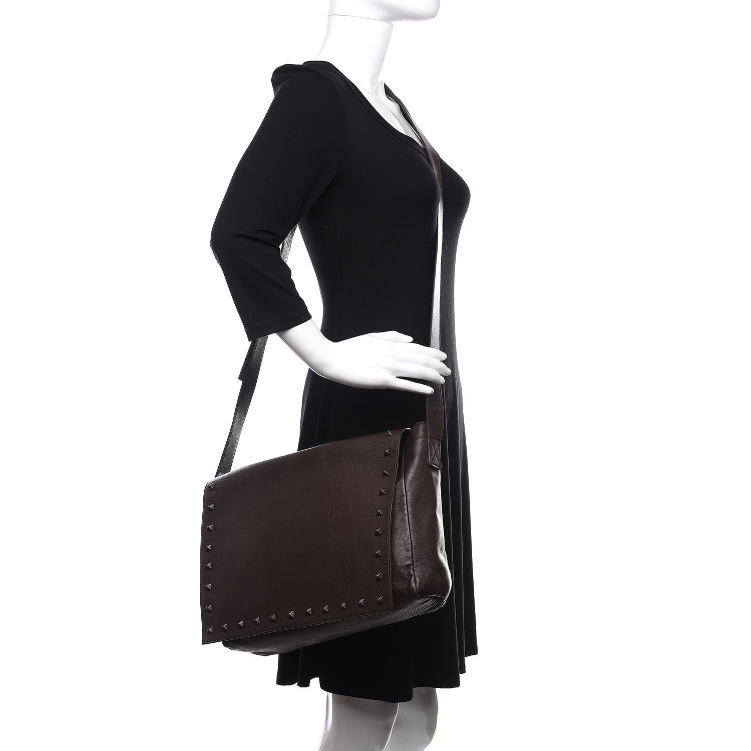 Valentino Garavani Vitello Rockstud Messenger Brown 2 of 10