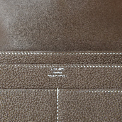 Hermes Togo Dogon Duo Wallet Etoupe 7 of 8