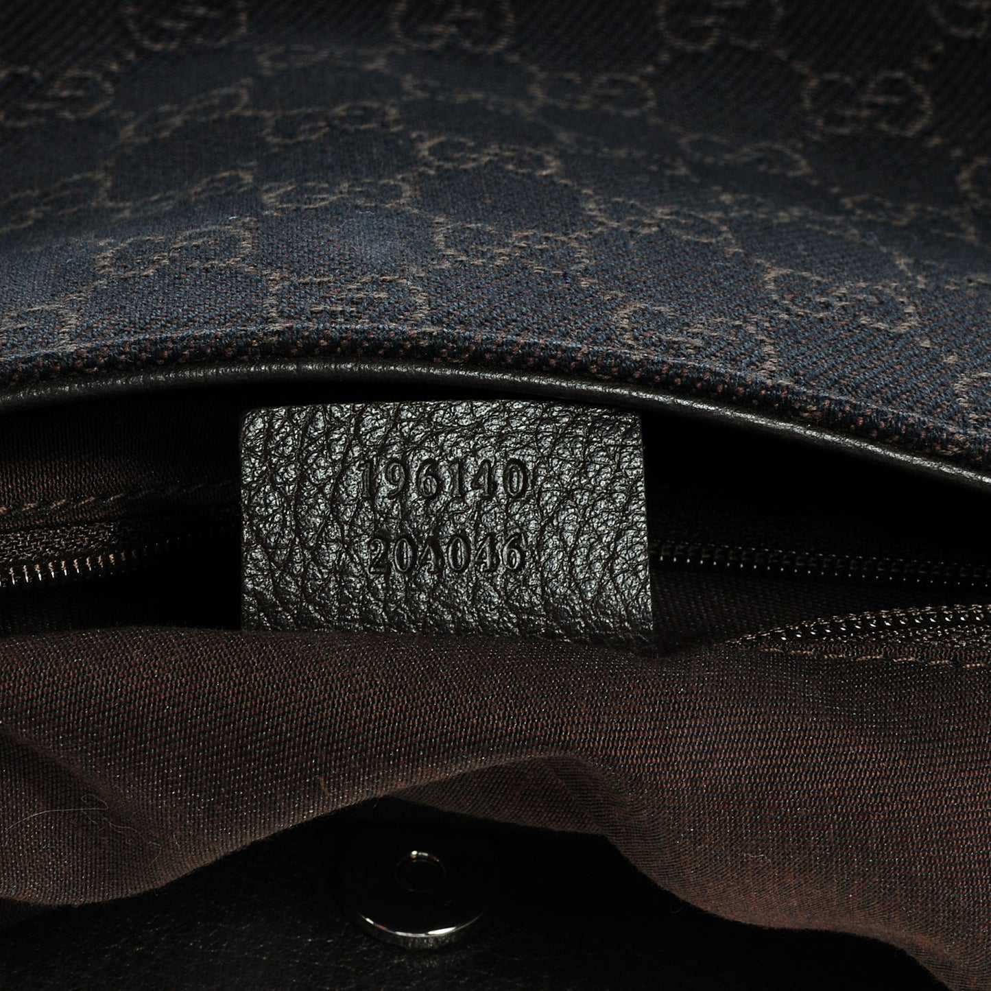 Denim Signature GG Shoulder Bag Brown