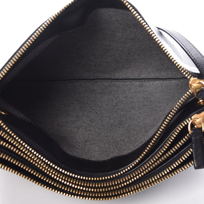 Celine Lambskin Large Trio Crossbody Bag Black 5 of 12