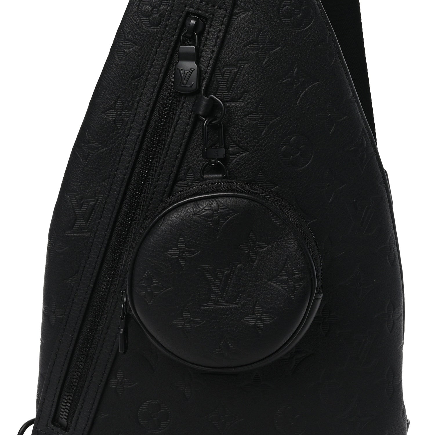 Louis Vuitton Calfskin Shadow Monogram Duo Slingbag Black 8 of 10