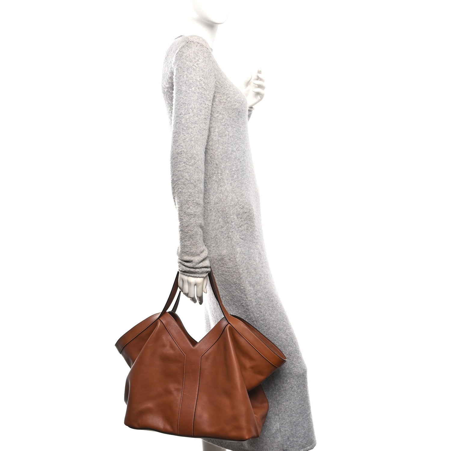Saint Laurent Calfskin Y Tote Brick 2 of 11