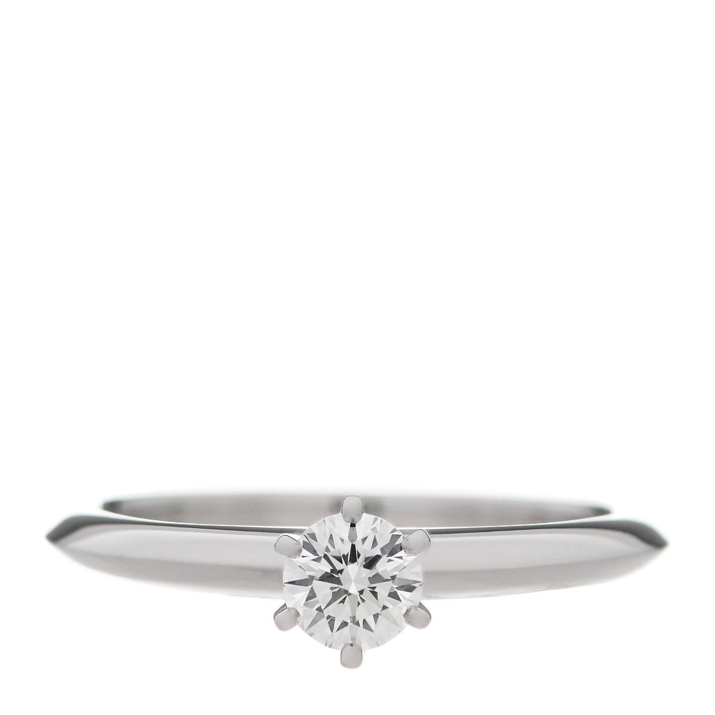 Platinum Diamond .27ct Solitaire Engagement Ring 52 6