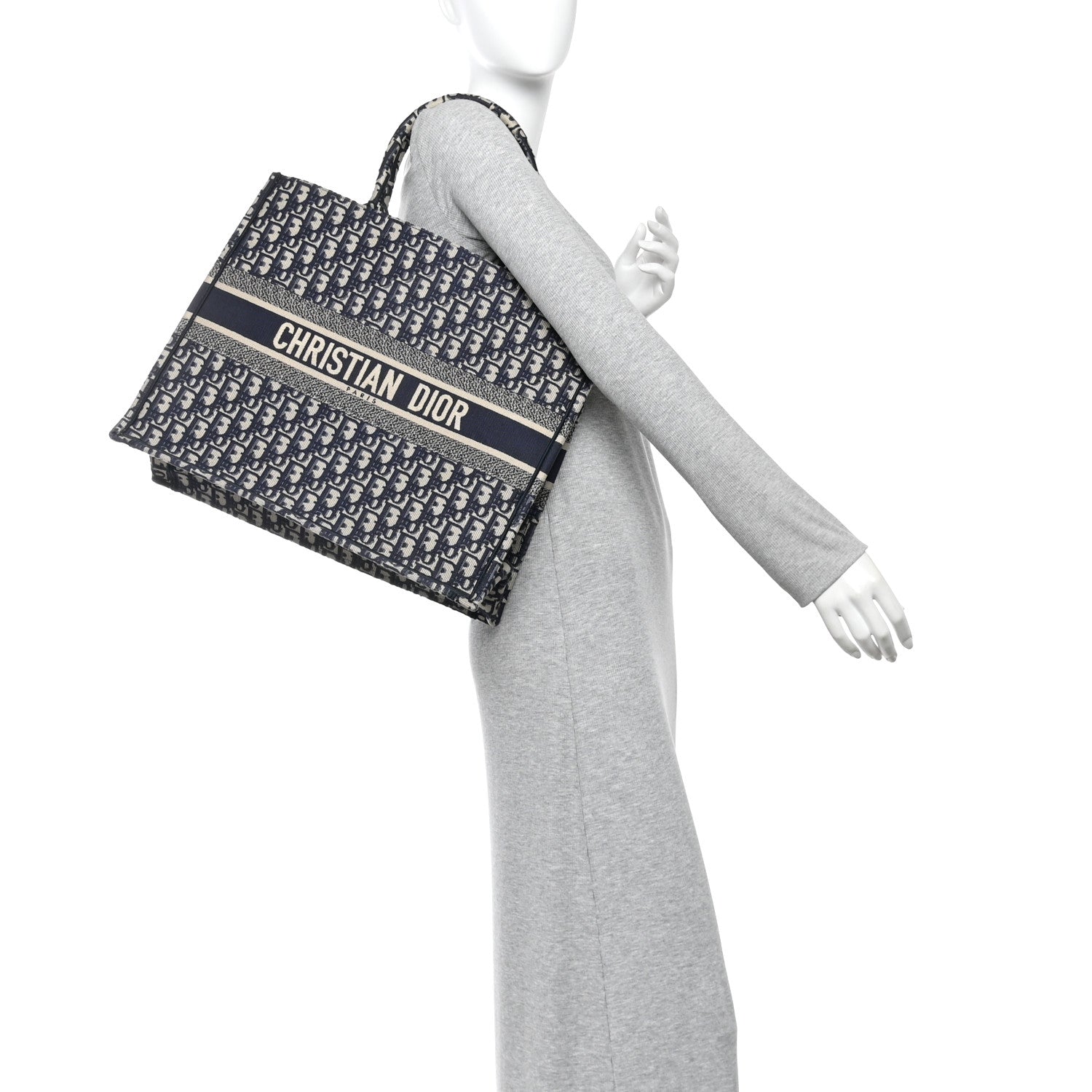 Christian Dior Oblique Large Book Tote Blue Multicolor 2 of 13