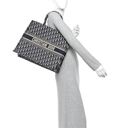 Christian Dior Oblique Large Book Tote Blue Multicolor 2 of 13