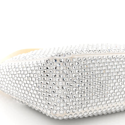 Prada Satin Crystal Mini Re-Edition 2000 Bag White 9 of 15