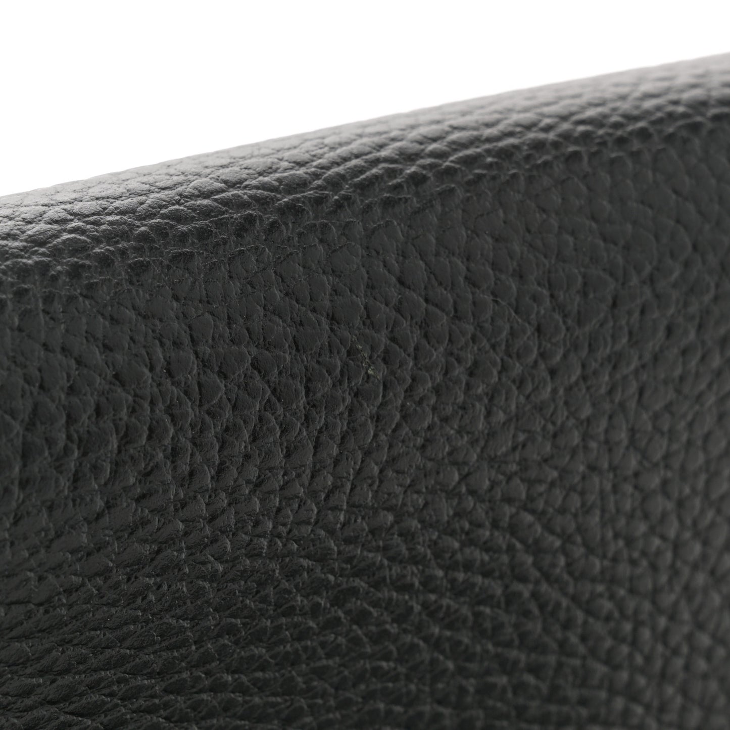 Dollar Calfskin Enamel Monochrome Mini GG Marmont Chain Wallet Black