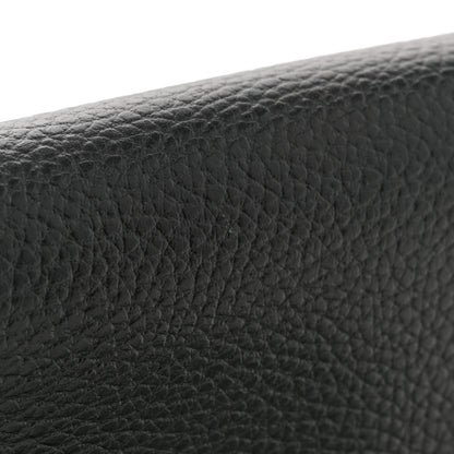 Gucci Dollar Calfskin Enamel Monochrome Mini GG Marmont Chain Wallet Black 10 of 11