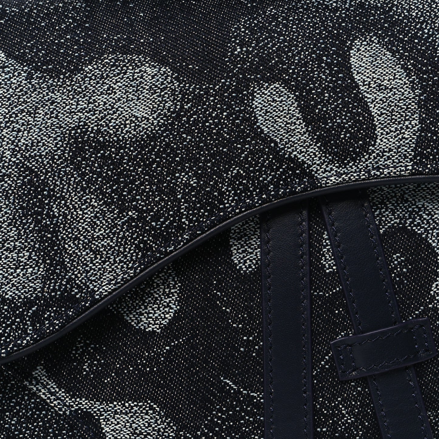 X Peter Doig Denim Camouflage Saddle Bag